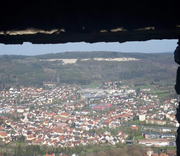 Blick von der Wallerwarte auf Ebermannstadt